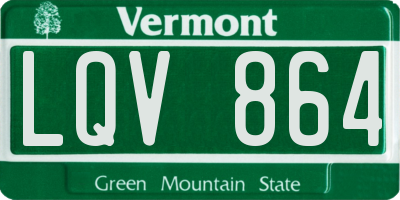 VT license plate LQV864
