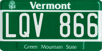 VT license plate LQV866