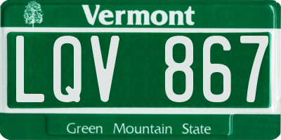 VT license plate LQV867