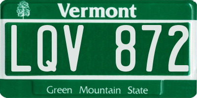 VT license plate LQV872