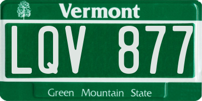 VT license plate LQV877