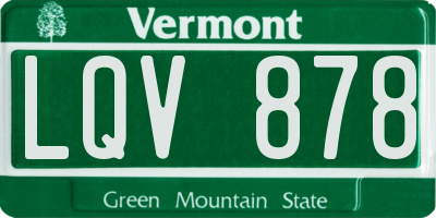 VT license plate LQV878