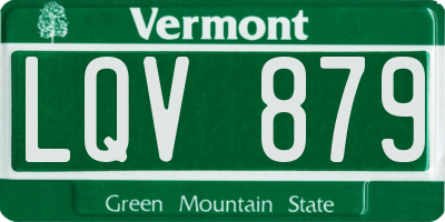 VT license plate LQV879