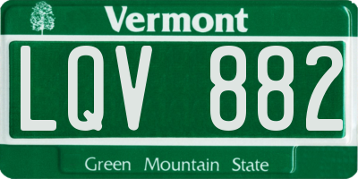 VT license plate LQV882