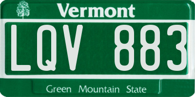 VT license plate LQV883