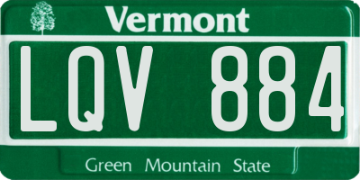 VT license plate LQV884