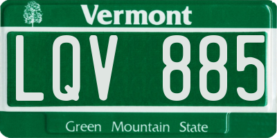 VT license plate LQV885