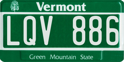 VT license plate LQV886