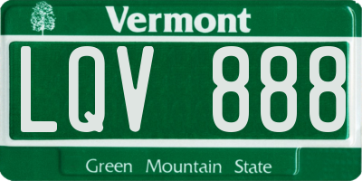 VT license plate LQV888