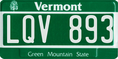 VT license plate LQV893