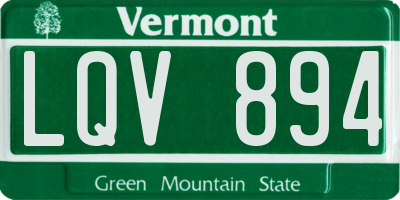 VT license plate LQV894