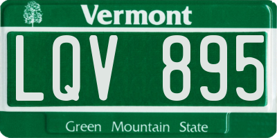 VT license plate LQV895
