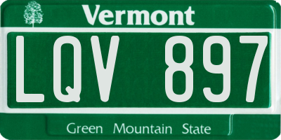 VT license plate LQV897