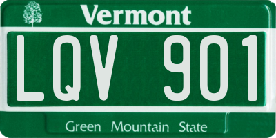 VT license plate LQV901