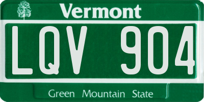 VT license plate LQV904
