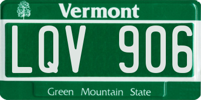 VT license plate LQV906