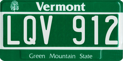 VT license plate LQV912