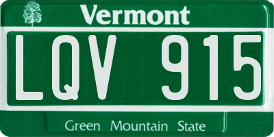 VT license plate LQV915