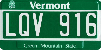 VT license plate LQV916