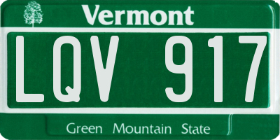 VT license plate LQV917
