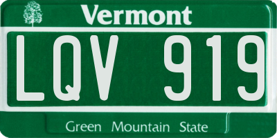 VT license plate LQV919