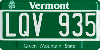 VT license plate LQV935