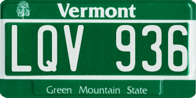 VT license plate LQV936