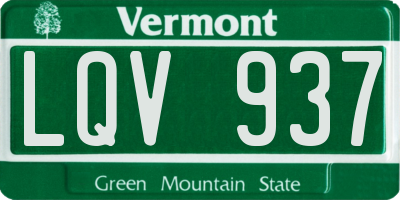 VT license plate LQV937