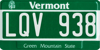 VT license plate LQV938