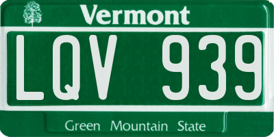 VT license plate LQV939
