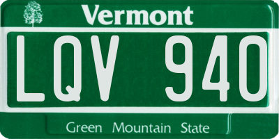 VT license plate LQV940