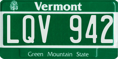 VT license plate LQV942