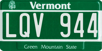 VT license plate LQV944