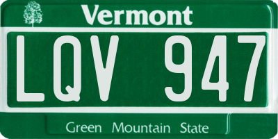 VT license plate LQV947