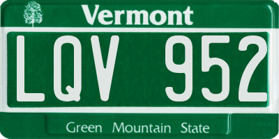 VT license plate LQV952