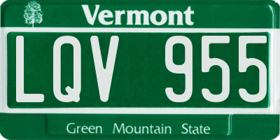 VT license plate LQV955
