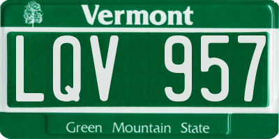 VT license plate LQV957