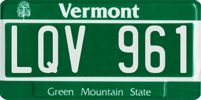 VT license plate LQV961