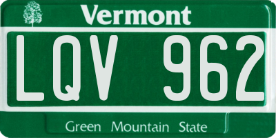 VT license plate LQV962