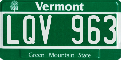 VT license plate LQV963