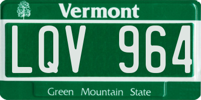 VT license plate LQV964