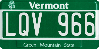 VT license plate LQV966
