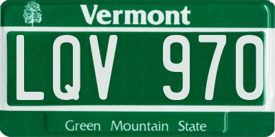 VT license plate LQV970