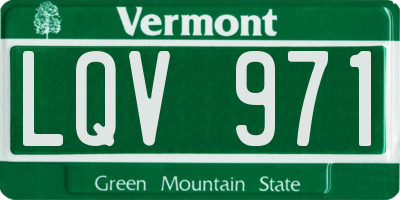 VT license plate LQV971