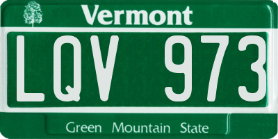 VT license plate LQV973