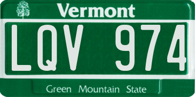 VT license plate LQV974