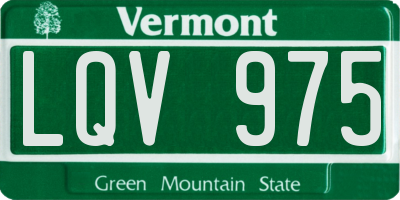 VT license plate LQV975