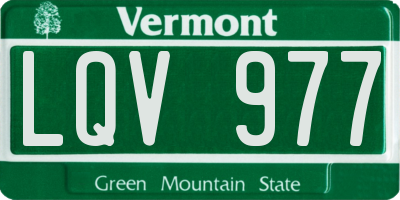VT license plate LQV977