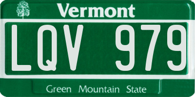 VT license plate LQV979