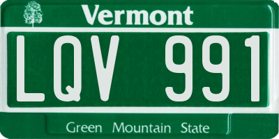 VT license plate LQV991